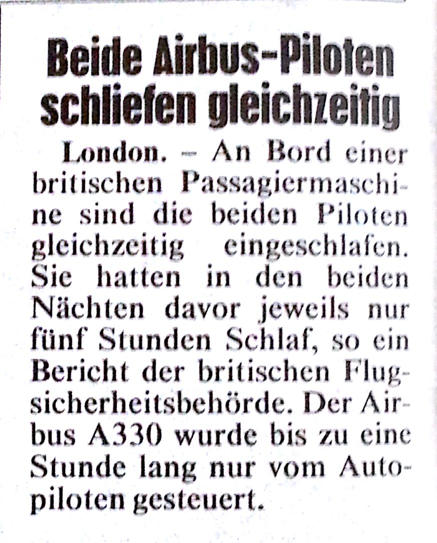 Piloten schlafen